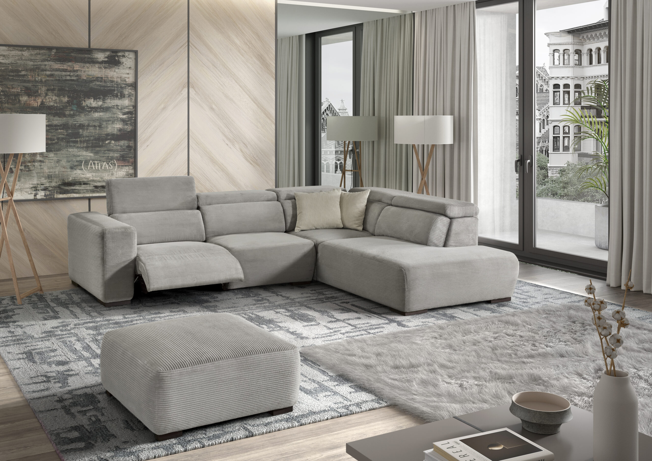 Foster – 1510R+1500+5501+ 7100 – azores Cement, cushions azores Beige