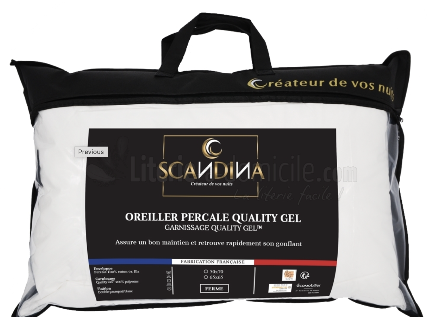 Oreiller scandina rectangle quality